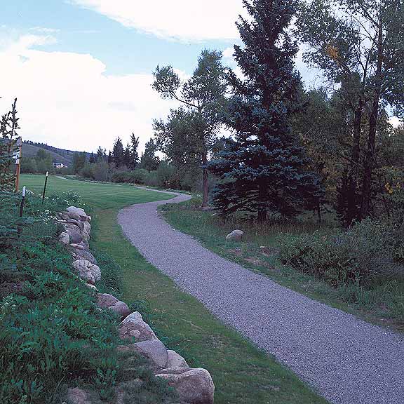 Pervious Paving preserves storm water by using Gravelpave2 on the trails.