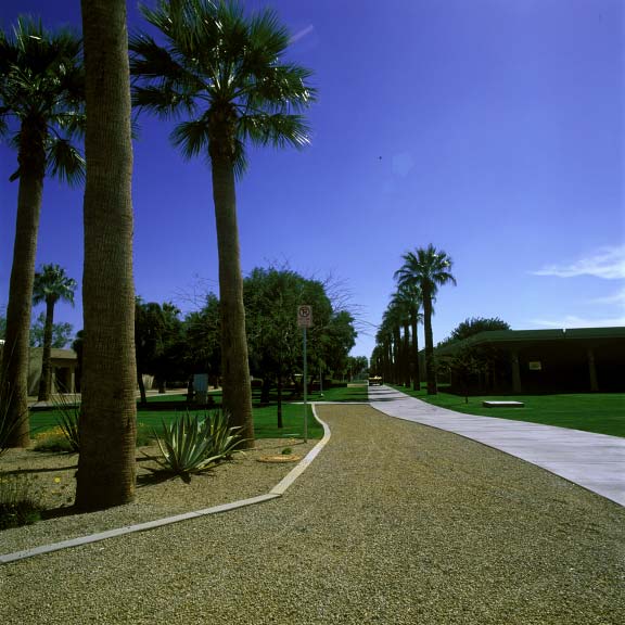 Aggregate paving was installed in fire-lane access areas at Glendale Community College using Gravelpave2.