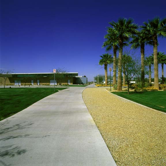 Gravel reinforcement was installed in fire-lane access areas at Glendale Community College using Gravelpave2.