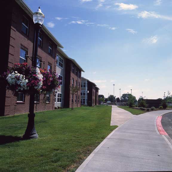 Pervious Paving was installed in the fire lane access area at Linfield College, McMinnville, Oregon, using Grasspave2.