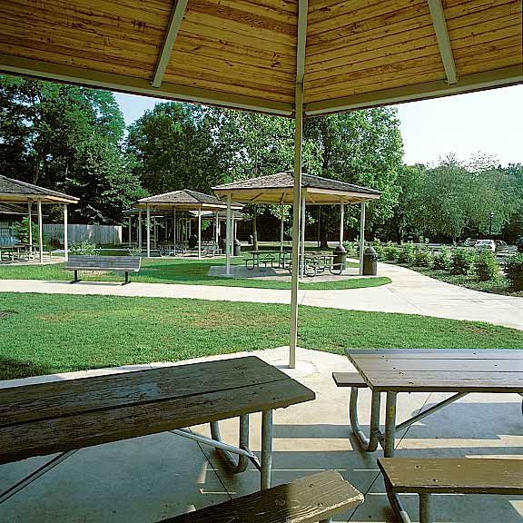 Turf reinforcement mats were installed in the high volume pedestrian picnic area at Lincoln New Salem Historical Site, Petersburg, Illinois, using Grasspave2.