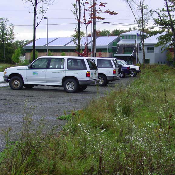Porous Paving was installed in the parking area at The Pennsylvania Environmental Protection's Cambria Office, using Gravelpave2.