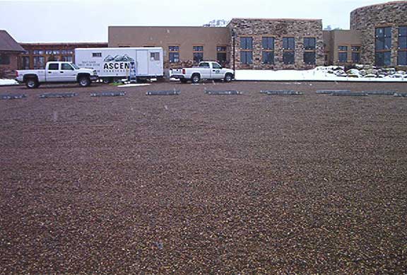 Pervious Pavers were installed in the parking areas at the Escalante Science Center in Escalante, Utah, using Gravelpave2.