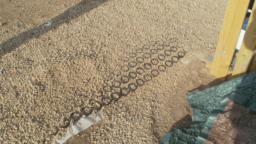 The rings and fabric of the Gravelpave2 are partially exposed on this installation.
